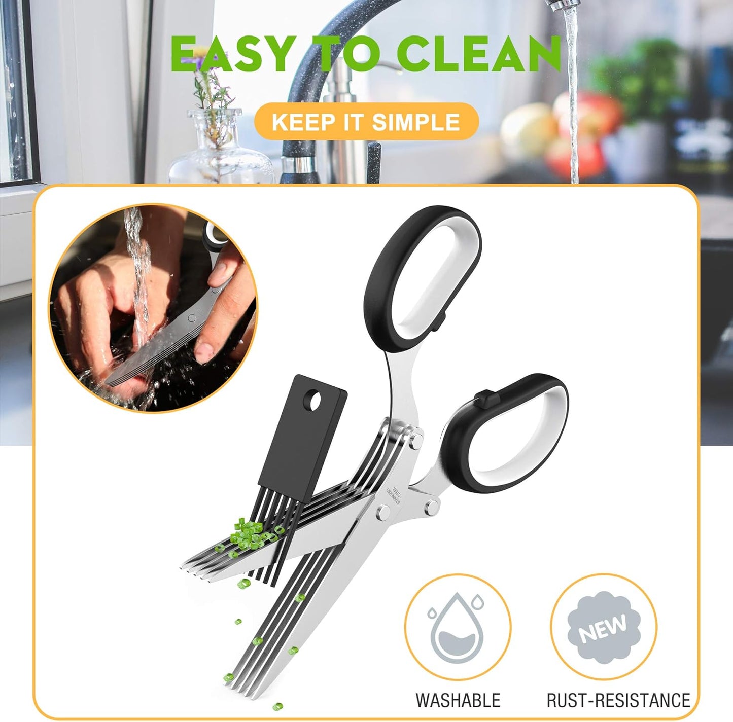 GarnishPro™ | The 5-Blade Precision Herb Cutter